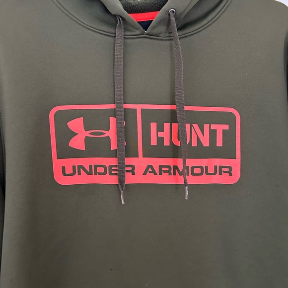 Under Armour Olive Green Hoodie Pullover | Men’s Medium - Picture 3 of 5